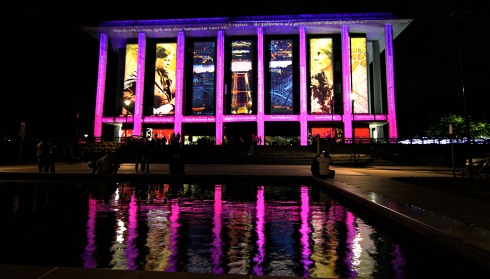 Projection by Canberra photo-celebrity Martin Ollman - capturing our centenary, no less