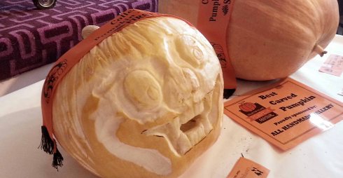Winner of the carved pumpkins